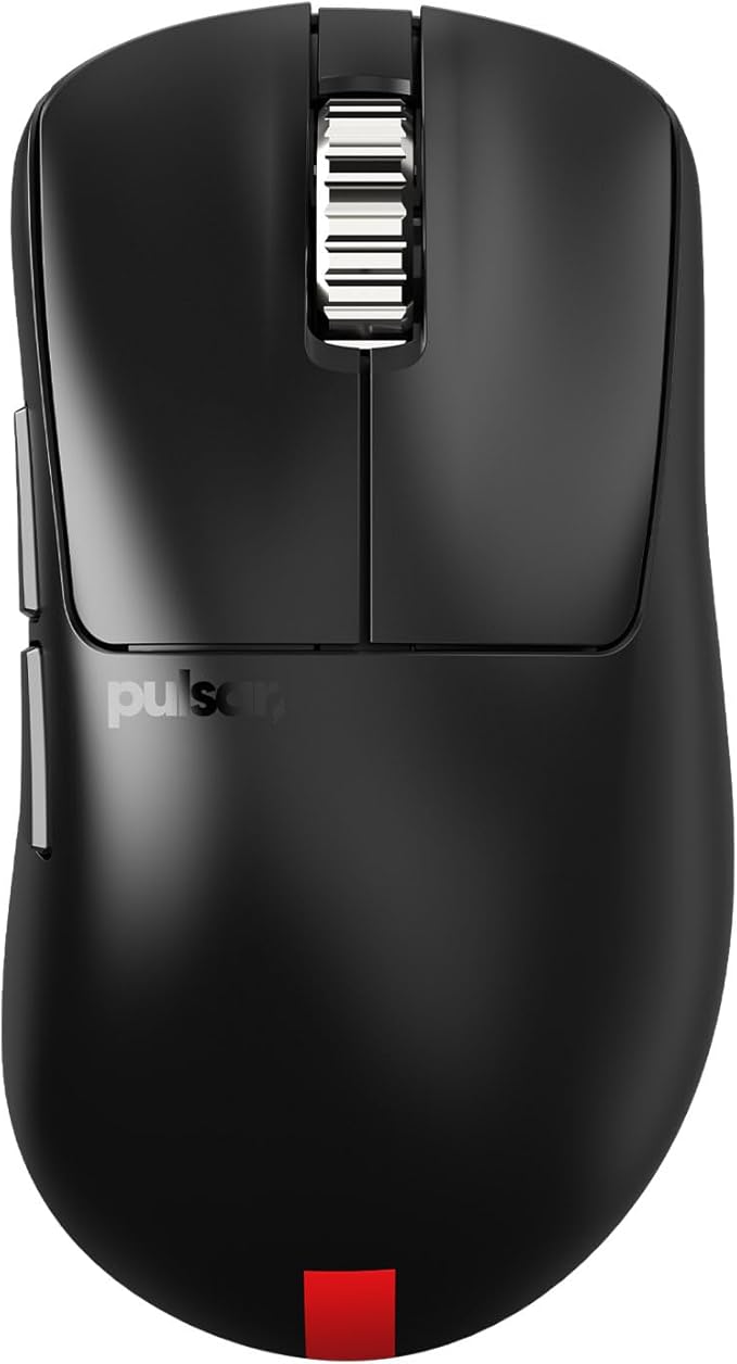 Pulsar Gaming Gears Xlite v4 eS Wireless Gaming Mouse Ergonomic, Optical Switch, 32000 DPI, 750 IPS, XS-1 Sensor, OLED Display, Driverless, 8k Dongle Included (Mini, Black)