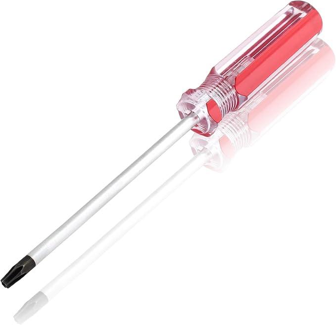 T25 Torx Security Screwdriver with Magnetic Tip Plastic Grip, Torx Screwdriver for Computer Repairing, Home Appliances(Red, 178mm/ 7")