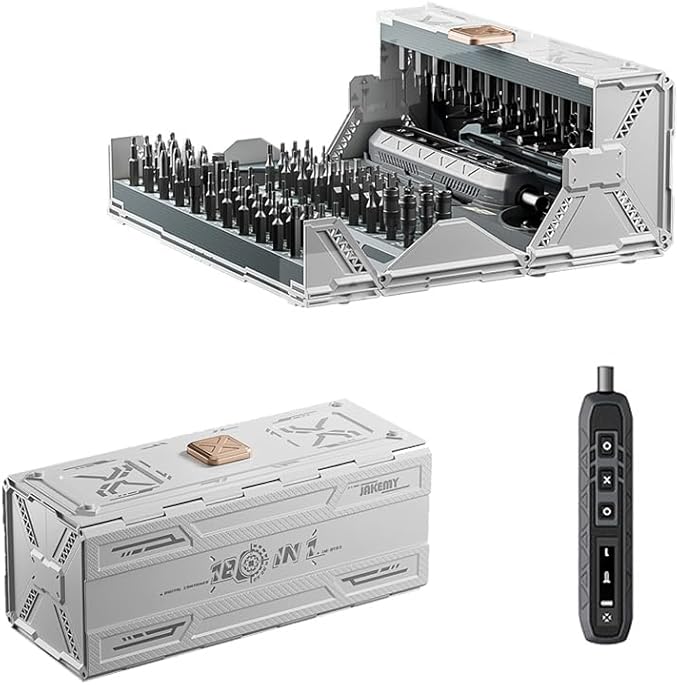 180 In 1 Mini Electric Precision Screwdriver Set, Automatic Screwdriver, Torque Of 0.35N Repair Tools,With 48 Magnetic Bits,Shadowless Lamp For Repair Phone,Laptop,Watch,Camera (E180 IN 1)