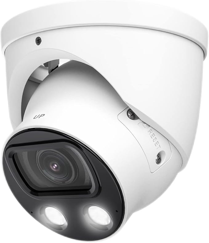 EmpireTech IPC-Color4K-T 4K Full-Color Ultra Low Light 8MP 1/1.2" CMOS Smart AI Starlight Turret IP Camera,Build-in Warm LED, Built-in Mic,SMD 3.0,PoE and ePoE,IPC-Color4K-T 3.6mm White