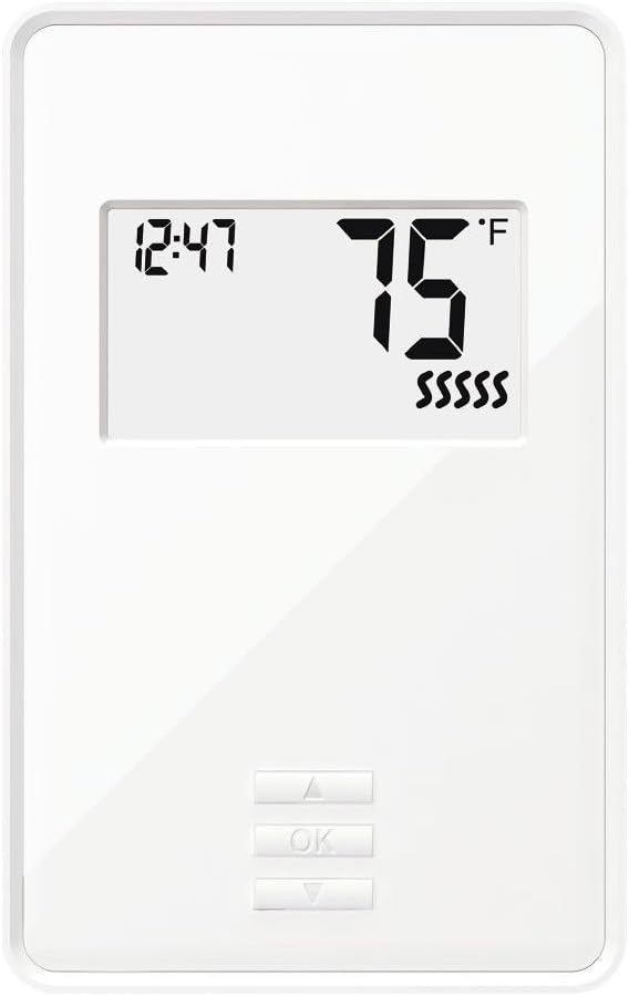 Thermostat THERMST-D Non-Programmable Thermostat w/Built-in GFCI for Control of 120V or 240V Radiant Heat Includes Floor Sensor