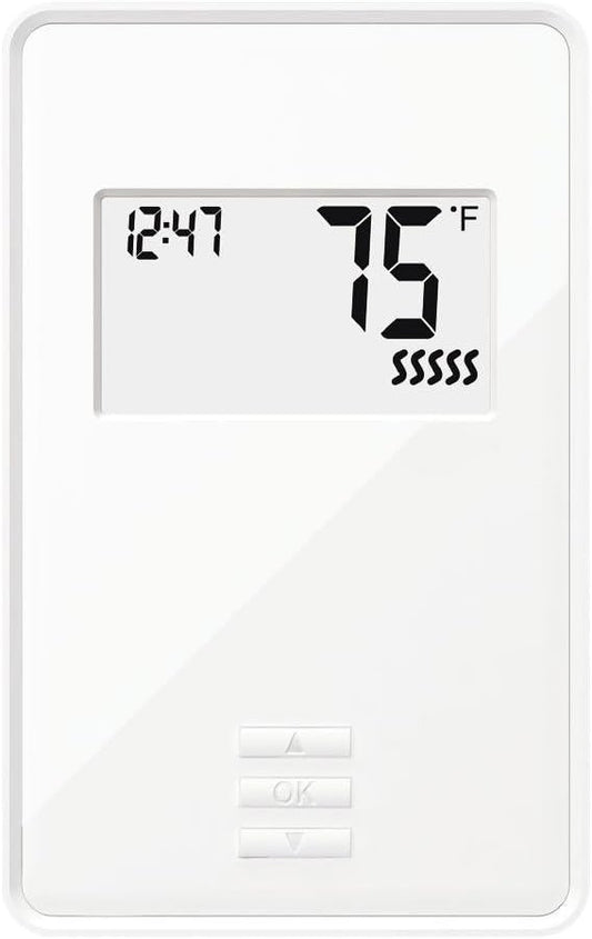 Thermostat THERMST-D Non-Programmable Thermostat w/Built-in GFCI for Control of 120V or 240V Radiant Heat Includes Floor Sensor