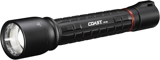 Coast XP14R 4500 Lumen USB-C Rechargeable LED Flashlight with Slide Focus® and Pure Beam® Focusing Optic, 5 Light Modes