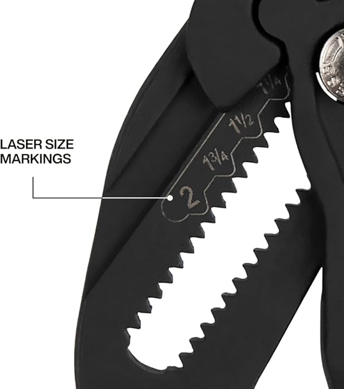 Klein Tools D53110 Compact Plier Wrench, High Leverage Multi-Use Adjustable Plier Wrench with Smooth Jaws, 10-Inch