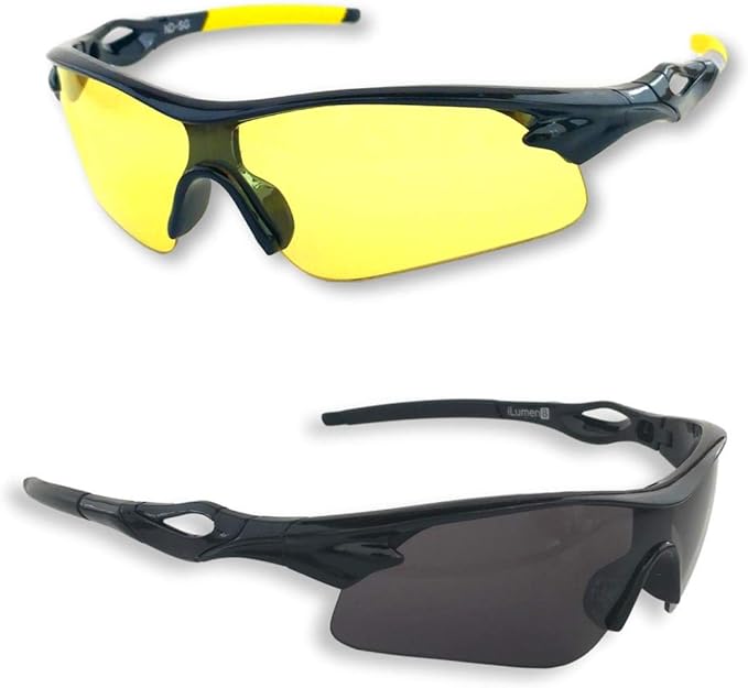 iLumen8 BEST Shooting Glasses UV Blacklight Yellow Vision Safety Eye protection