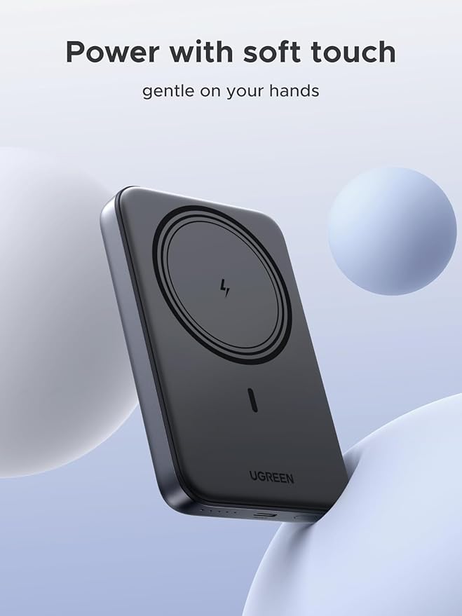 UGREEN Magnetic Power Bank,10,000mAh Wireless Portable Charger, PD 20W Fast Charging Battery Pack with USB-C for Magsafe, iPhone 16/16 Pro/15/15 Plus/15 Pro/15 Pro Max, iPhone14/13/12 Series