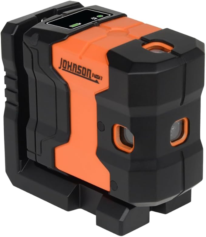 Johnson Level & Tool JDT300-GN5D Laser Level, Self-Leveling Kit 5 Dot Laser with GreenBrite® Technology, Magnetic Base, Hard-shell Carry Case, Floor Mount