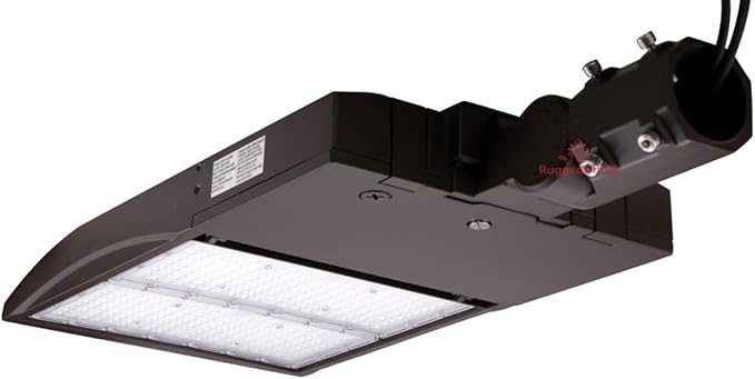 42,000 Lumen - 300 watt NextGen III LED Shoebox Lights - Dimmable - with Photocell - Slip FIT Mount -Brown HOUSING - 10KV Surge