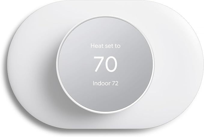 Wall Plate Cover Trim Kit Compatible with Google Nest Thermostat 2020, Wall Plate Cover for Google Nest Thermostat 2020, Easy to Install - Snow