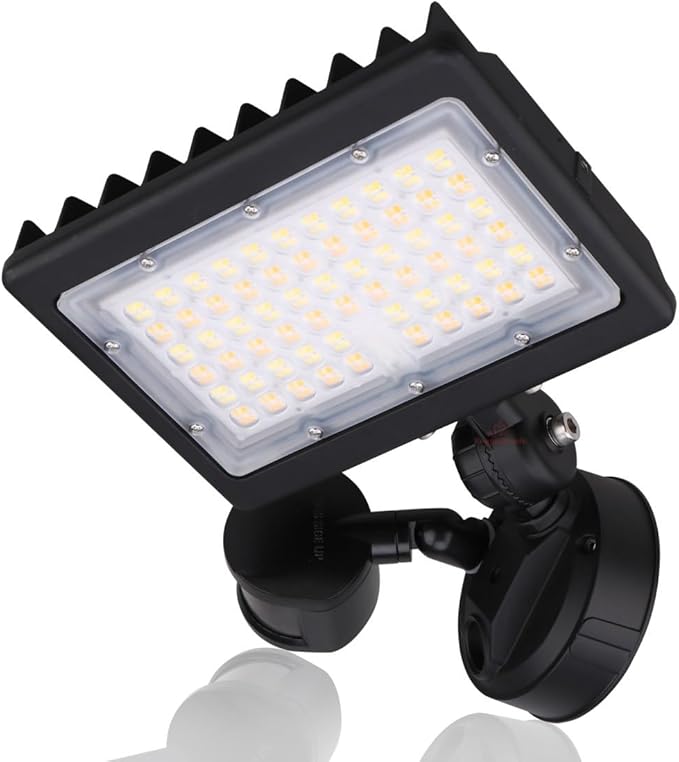 RuggedGrade 120W LED Flood Light | Kivo II Series | 17,400 Lumens | 3000K/4000K/5000K | Outdoor Waterproof Security Light | Knuckle Mount with Motion Sensor & Junction Box | DLC 5.1 Premium