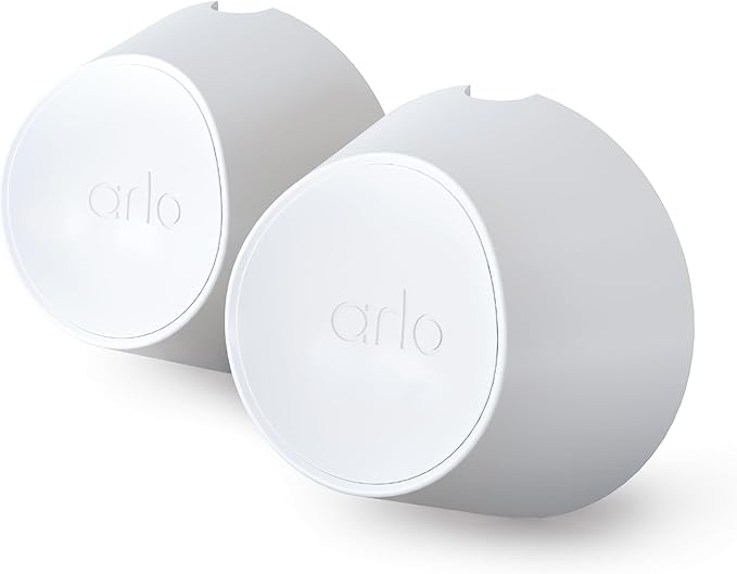 Arlo Magnetic Wall Mounts - Arlo Certified Accessory, Indoor or Outdoor Use, Works with Arlo Pro 5S 2K, Pro 4, Pro 3, Ultra 2, and Ultra Cameras, White - VMA5000, 2 Count (Pack of 1)
