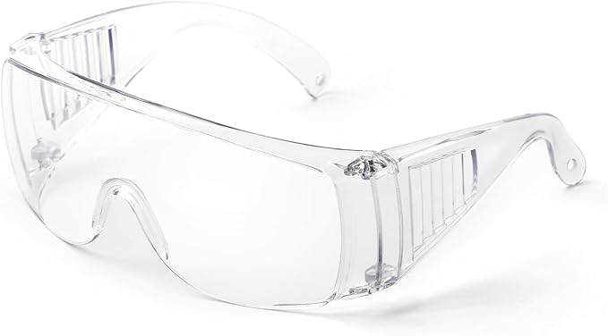 JING LEI Safety Glasses Anti Fog Goggles Vented Sides Shields Transparent PC Frame Spectacles for Lab Medical and Daily Use