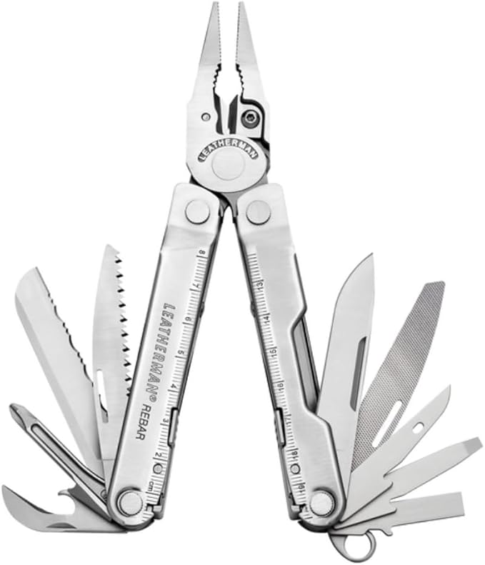 LEATHERMAN, Rebar Multitool with Premium Replaceable Wire Cutters and Saw, Stainless Steel with Nylon Sheath