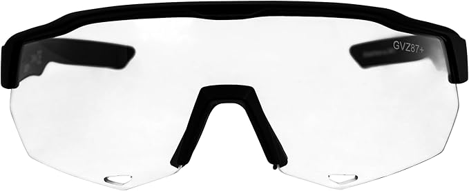 Global Vision Jam 1 Black Cycling Glasses w/Clear Lenses, Wireless Bluetooth Safety Glasses ANSI Z87.1 Certified – Shatterproof UV400 Protection, Hands-Free Calls & Music, Includes Hard Case