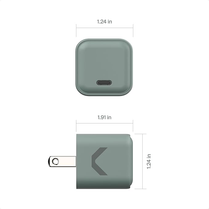CLEMM Core 35W USB-C Charger, Core GaN PPS, USB-C Power Adapter for iPhone 16/15/14/13/12/11/X, Galaxy S24 Ultra/S23 (Core 35)