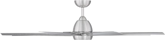WAC Smart Fans Mocha XL Indoor and Outdoor 8-Blade Ceiling Fan 66in Brushed Aluminum with Remote Control works with Alexa and iOS or Android App