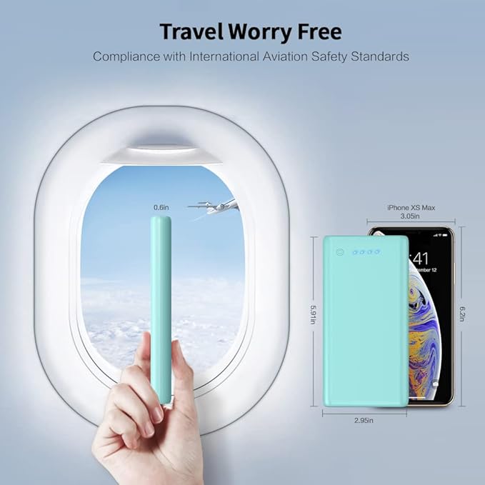 Portable Charger Power Bank 26800mah, Ultra-High Capacity Safer External Cell Phone Battery Pack with High-Performance Cells & 2 USB Output Compatible with iPhone 16 15 14 13 12 Samsung Android-Green