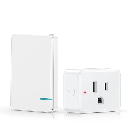 Thinkbee Remote Control Outlet Plug, 15A /1500W 600ft RF Range Wireless Light Switch Kit, Expandable Remote Outlet Switch for Lamp Fan Household Appliances, 80-275V with Anti-Surge 4000V