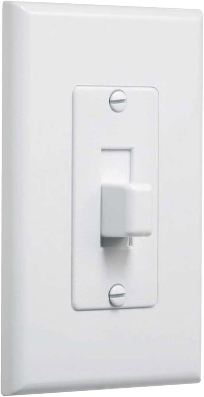 Taymac 2600W Masque Revive Polycarbonate White 1-Gang Cover & MW2570W Masque 1-Gang Decorator Style Toggle Switch Cover-Up Wall Plate, 5-Pack, White