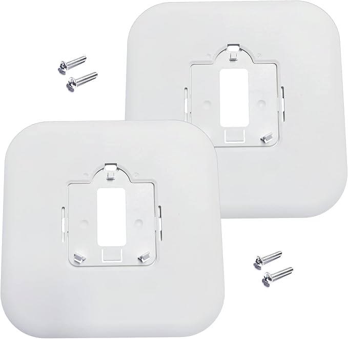 THP2400A1080 Large Cover Plate & Electrical Box Adaptor for T-Series Thermostats, White (2)