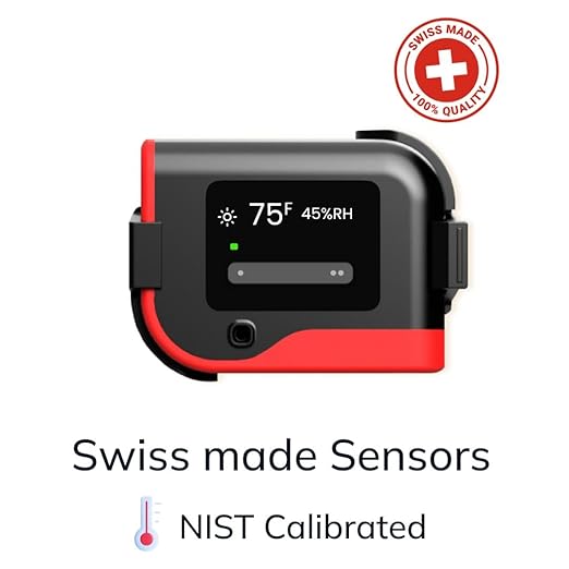 Pro WiFi Temperature & Humidity Sensor | Monitor 24/7 | Connects 2.4 & 5 GHz | No Subscription | Data Logger | Unlimited Text & Email Alerts | Perfect for Commercial & Home use