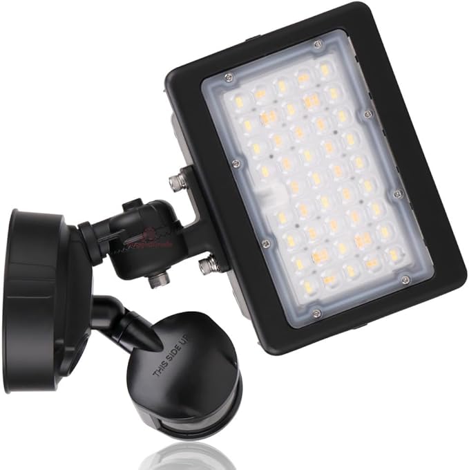 RuggedGrade 30W LED Flood Light | Kivo II Series | 4,350 Lumens | Color Selectable 3000K/4000K/5000K | Outdoor Waterproof Security Light | Knuckle Mount with Motion Sensor & Junction Box