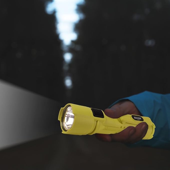 Bright Star Razor LED Flashlight 2-Pack Bundle,Intrinsically Safe, Waterproof, 14,000 Candela, Super Bright Rugged Flashlight for Work,Emergency, Outdoor, Batteries Included, Made in USA!