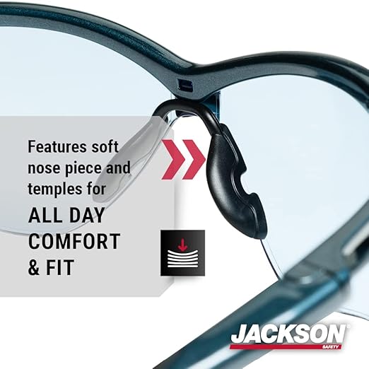 Jackson Safety SG Safety Glasses - Eye Protection for Men & Women - ANSI Z87.1 - Pack of 12 (Multiple Styles)