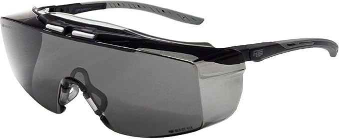 HUNTERSKY ANSI Z87 Anti Fog Lab Safety Glasses Fit Over Eyeglasses Up to 1.88 inch 100% UV Protective Goggles