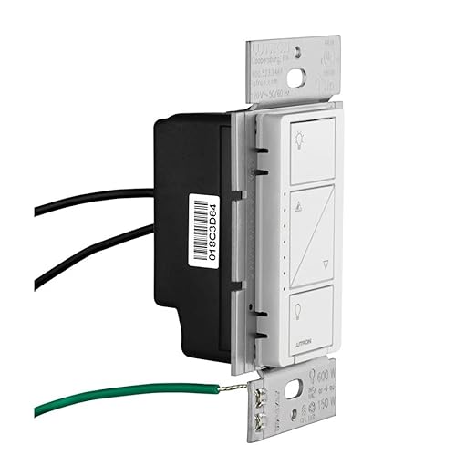 Lutron Caseta Original Smart Dimmer Switch (Lutron Smart Hub Required), for LED Lights, 150 Watt, Single-Pole/3-Way, No Neutral Required, PD-6WCL-WH-2, White, 2 Pack