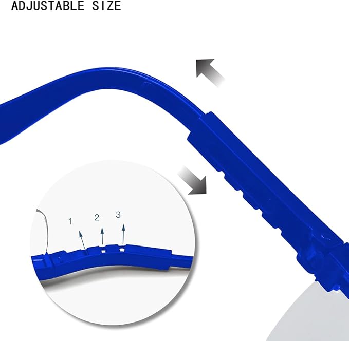 Safety Glasses, 5PCS Adjustable Wide-Vision Protective Glasses, Lightweight Fog-Proof Safety Goggles