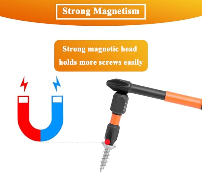 8Pcs Magnetic Phillips Screwdriver Bits with 1/4 Inch Hex Shank 2 Sets Cross Anti-Slip Screw Driver Bit PH2 Impact Driver Bit 25/65/90/150mm
