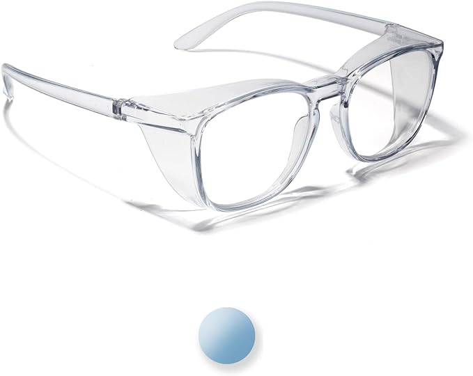 LianSan Oversize Anti-Fog Safety Glasses for Nurses, Z87.1 Certified Goggles for Women, Square UV Protection