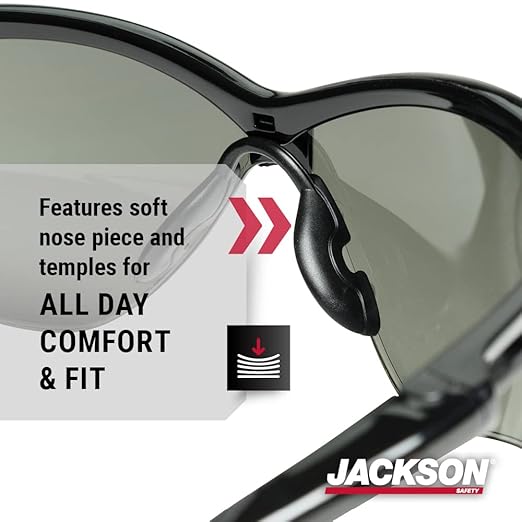 Jackson Safety SG Safety Glasses - Eye Protection for Men & Women - ANSI Z87.1 - Pack of 12 (Multiple Styles)