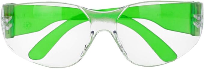 BISON LIFE Clear Lens Color Temple Safety Glasses | One Size, Adult, Youth, Clear Protective Polycarbonate Lens Color Temple, Verity, 144 PAIRS
