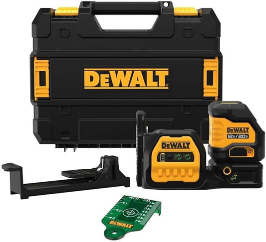 DEWALT 20V/12V MAX Laser Level, Cross Line Laser, Green, Bare Tool Only (DCLE34020GB)