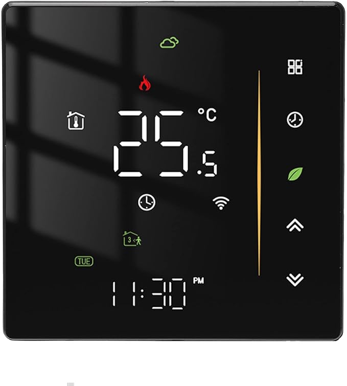 Smart Thermostat, Smart Thermostat Professional WIFI Programmable APP Control Energy Saving Flame Retardant Home Thermostat 95 to, Programmable