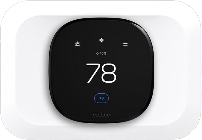 Wall Plate Cover Compatible with New 2022 Ecobee Smart Thermostat Premium & 2022 Ecobee Smart Thermostat Enhanced, Programmable WiFi Thermostat Accessory, White