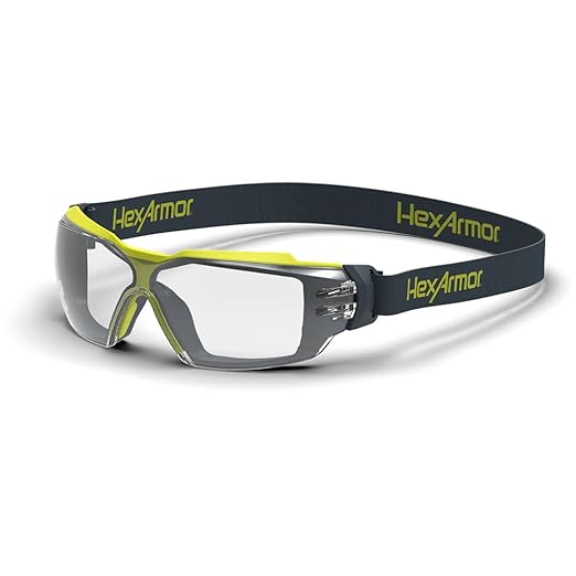 HexArmor MX350 Clear Anti Fog Eyewear with Cloth Strap