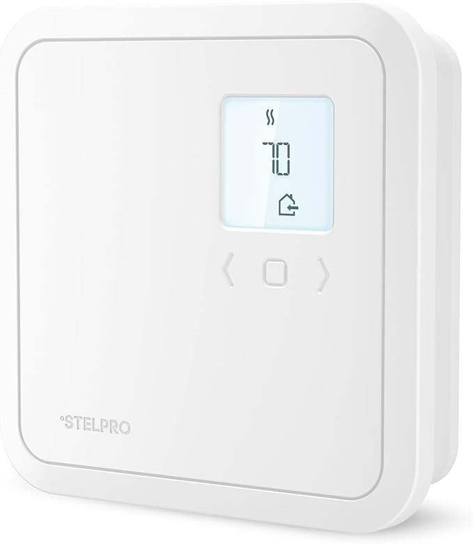 Programmable Electronic Thermostat for Baseboards and Convectors, Accurate Temperature Control, Energy Efficient - 4000W/240V - White (ST402P - 4000W)