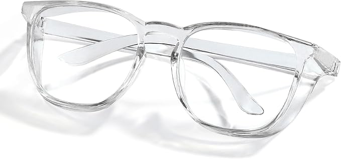 LASMEX Stylish Safety Glasses Goggles for Women Girls Anti-fog Glasses Protective Eyewear Clear Glasses