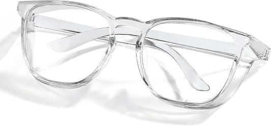 LASMEX Stylish Safety Glasses Goggles for Women Girls Anti-fog Glasses Protective Eyewear Clear Glasses