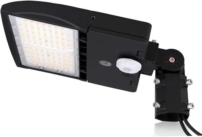 RuggedGrade 150W - NextGen IV Series LED Parking Lot Light with Motion Sensor - 22,500 Lumen - Color Selectable 30K/40K/50K - Slip Fit - Black