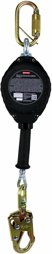 Frontline RPG20' Cable SRL with Steel Snap Hook End | 3/16" Galvanized Steel Cable | Lightweight, Durable | Swivel Anchorage Eye | 310 lbs Capacity | ANSI & OSHA Compliant (2 Pack)