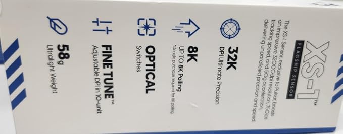 Pulsar Gaming Gears Xlite v4 Wireless Gaming Mouse, Ultra Lightweight 2.04 oz (58g), Ergonomic, Optical Switch, 32000 DPI, 750 IPS, XS-1 Sensor, 8k Compatible (Large, White)