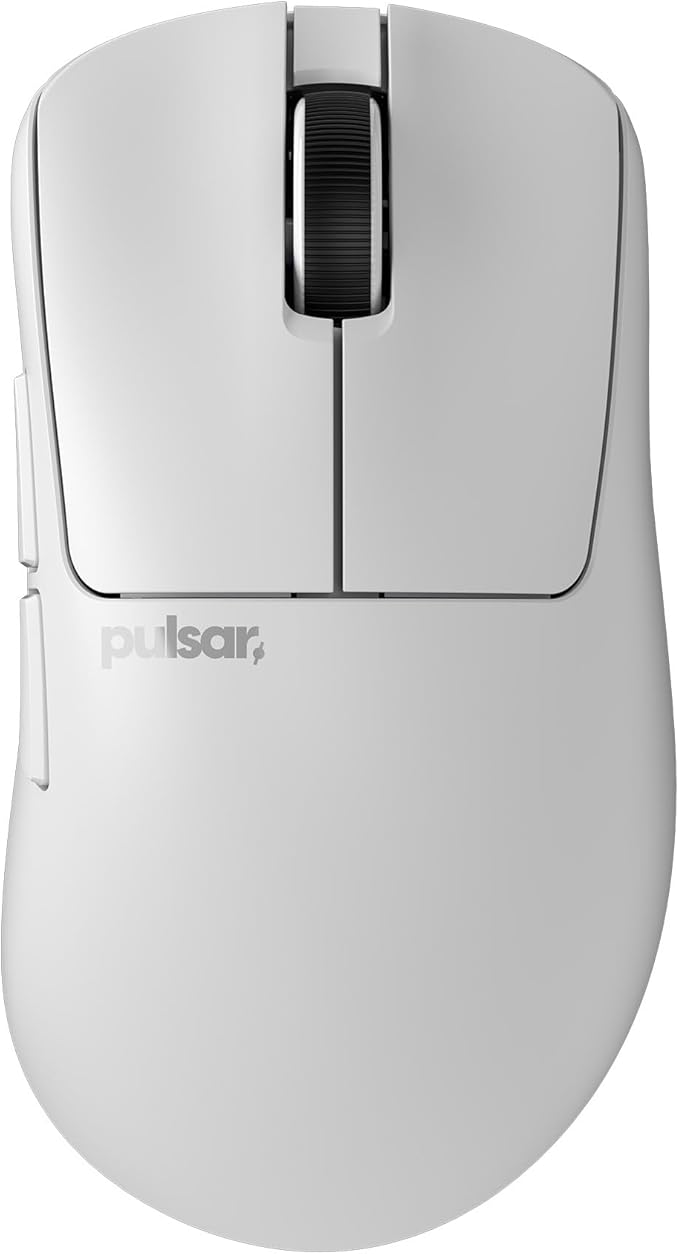 Pulsar Gaming Gears - Xlite V3 Medium Wireless Gaming Mouse, Ultra Lightweight 1.94 oz (55 g), Ergonomic, Optical Switches, PAW3395 Optical Sensor (Medium, Wireless, White)