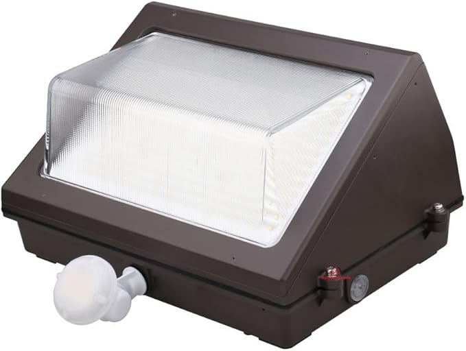 RuggedGrade - Durado Series - Semi Cut-Off - Outdoor LED Wall Light - DLC 5.1 Premium (Color Selectable - 3000K/4000K/5000K, 100W-LED with Photocell+Motion Sensor - Durado IV)