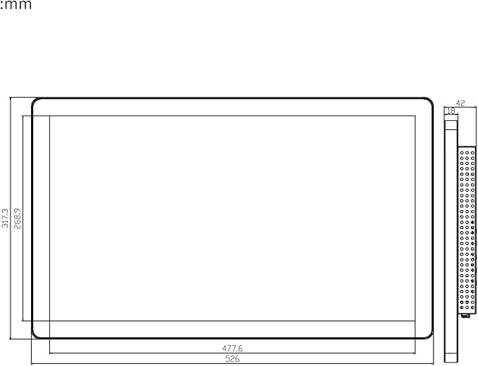 GreenTouch 21.5 Inch 10 Points True Flat Touch Open Frame Touch Monitor Desktop or Wall Mountable Multi Point Touch 1920x1080