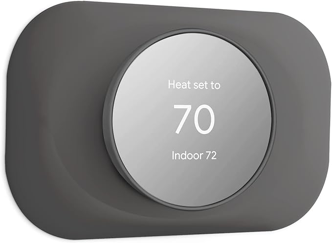 Petrichor Nest Thermostat Wall Plate - Compatible With Google Nest 2020 - Trim Kit, Cover Accessory for Easy Installation - Charcoal