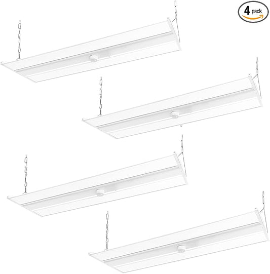 4FT High Bay LED Light with Motion Sensor, 270W High Bay LED Lights, 40500LM 150LM/W, 120-277V, 0-10V Dimmable, 5000K Linear Shop Light for Warehouse Workshop Garage, UL Listed - 4PK